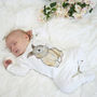 Baby Bunny Rabbit Watercolour Baby Sleepsuit, thumbnail 2 of 7