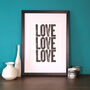 Love Limited Edition Letterpress Print, thumbnail 1 of 5
