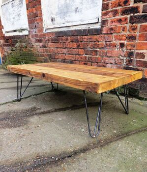 Industrial Reclaimed Hairpin Coffee Table Tv Unit 146, 2 of 5