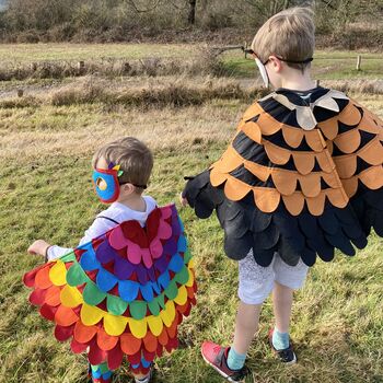 Rainbow Felt Bird Costume For Children And Adults, 5 of 9