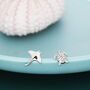 Sterling Silver Manta Ray And Sea Turtle Stud Earrings, thumbnail 6 of 12
