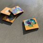 Sold Golden Coasters On Wood | Set Of Two/Four, thumbnail 4 of 7