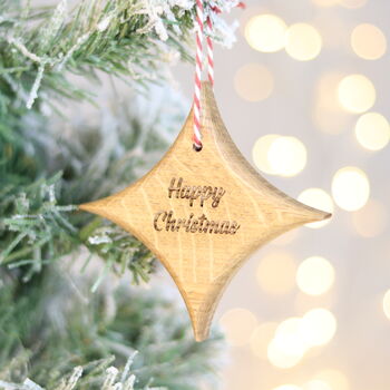 Personalised Star Christmas Tree Decoration, 4 of 7