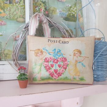 Valentine's Fabric Lavender Bag Gift For Her, Cherub Keepsake Love Token, 10 of 12