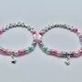 Personalised Heart Charm Bracelet, Star Name Bracelet, thumbnail 4 of 12
