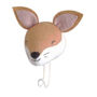 Sleepy Fox Wall Hook, thumbnail 2 of 2