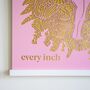 Empowering 'Adore Every Inch' Pink Papercut Wall Art, thumbnail 8 of 9