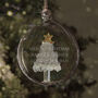 Personalised Glass Christmas Tree Bauble, thumbnail 1 of 2