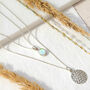 October Birthstone Opal Silver Charm Necklace, thumbnail 1 of 12