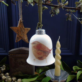 Wren Fine Bone China Bell Decoration, 2 of 8