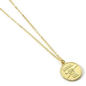 Arsenal Football Club Gold Finish Crest Necklace, 7 of 9
