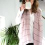 Personalised Soft Dusky Pink Scarf With A Feint Stripe, thumbnail 7 of 7