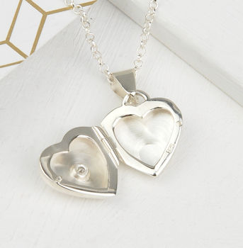 Personalised Sterling Silver Star Heart Locket, 5 of 9