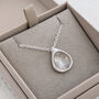 Silver Fingerprint Soft Droplet Charm, thumbnail 7 of 7
