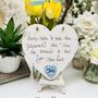 Godparent's Than You Gift Christening Wooden Heart, thumbnail 7 of 7