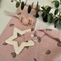 Newborn Baby Gift Set,Pink Organic Rainbow Muslin, thumbnail 9 of 12