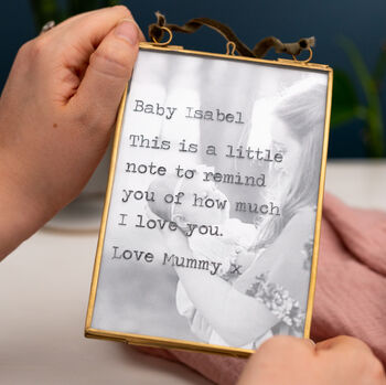 Personalised Brass Love Letter Frame, 3 of 4
