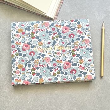 Personalised Liberty Fabric Guest / Note /Sketch / Book, 2 of 9