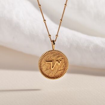 Thrive Gold Vermeil Plated Shorthand Pendant Necklace, 5 of 9