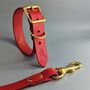 Luxury Leather Dog Collar And Matching Lead Set Nine Colour Options, thumbnail 2 of 12