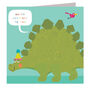 Happy Birthday Stegosaurus Card, thumbnail 2 of 4