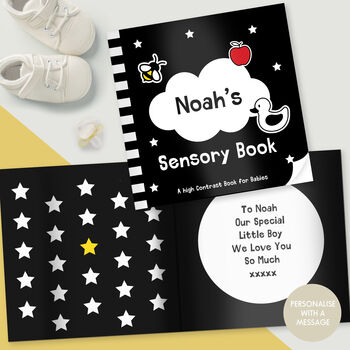 Personalised High Contrast Sensory Baby Book, 6 of 8