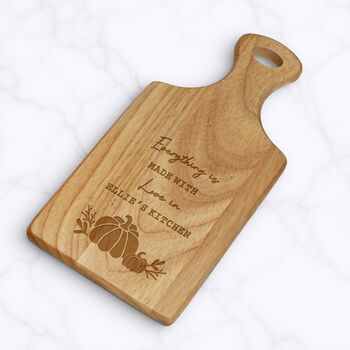 Personalised Witchy Pumpkin Paddle Chopping Board, 3 of 4