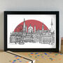 Vienna Skyline Travel Art Print Unframed, thumbnail 1 of 5