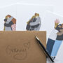 Set Of Illustrated Hug Postcards, thumbnail 1 of 6