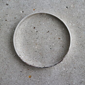 Personalised Flat Silver Bangle, 2 of 5