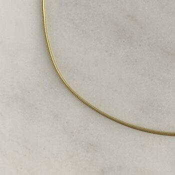 Yellow Gold Snake Chain Necklace, 2 of 4