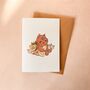 Love You To Peaches Enamel Pin Greeting Card, thumbnail 1 of 6