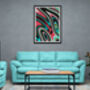 Abstract Wall Art, Pink And Blue Print, thumbnail 2 of 12