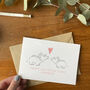 Happy Valentine's Mummy Triceratops Card, thumbnail 4 of 4