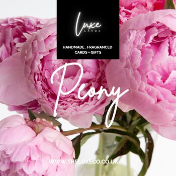 Personalised Peony Scented Birthday Card For Her, 3 of 5