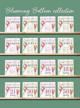 Blooming Balloon Daughter 50th Birthday Card, 2 of 2