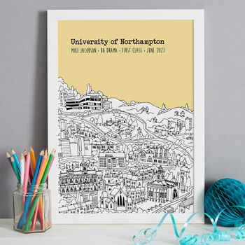 Personalised Northampton Graduation Print, 3 of 9