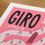 Grand Tours Cycling Art, Giro Poster, Gift For Cyclist, thumbnail 6 of 8