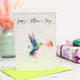 Mothers Day Plantable Seed Paper Hummingbird Card, thumbnail 1 of 6