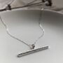 Delicate Textured T Bar Necklace, thumbnail 6 of 11