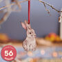 Bunny Rabbit Hanging Wooden Easter Tree Decoration, thumbnail 1 of 10