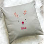 Reindeer Personalised Cushion, thumbnail 1 of 2