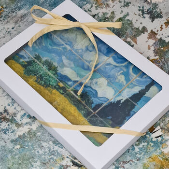 Van Gogh 'Cypresses' Tiles Biscuits Gift Set, 12 Pieces, 2 of 11