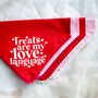 Love Language Valentines Dog Bandana, thumbnail 7 of 8