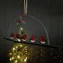 Five Robins On A Perch Hanging Decoration, thumbnail 1 of 2