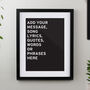 Family Rules Custom Typography Framed Print, thumbnail 2 of 2