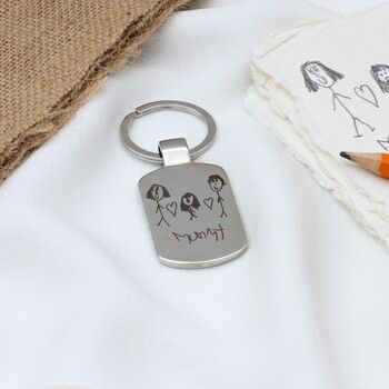 Child’s Drawing Personalised Keyring, 2 of 5