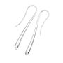 925 Sterling Silver Long Solid Drop Earrings, thumbnail 1 of 3