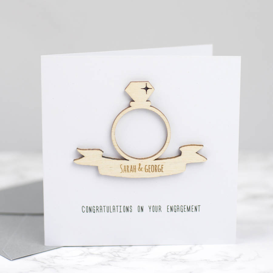 original personalised engagement ring keepsake card