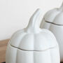 White Ceramic Pumpkin Jar, thumbnail 4 of 4